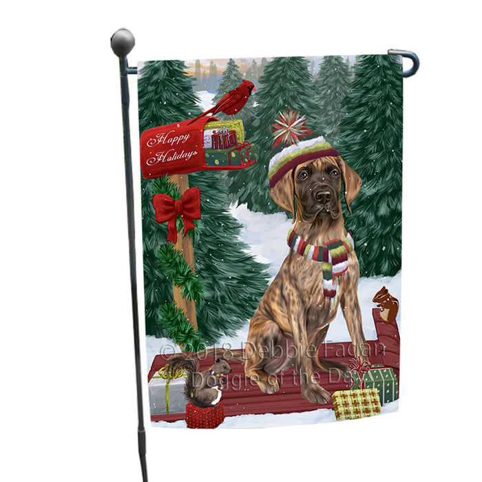 Merry Christmas Woodland Sled Great Dane Dog Garden Flag GFLG55236