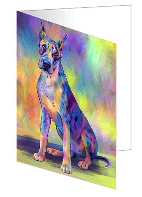 Paradise Wave Great Dane Dog Handmade Artwork Assorted Pets Greeting Cards and Note Cards with Envelopes for All Occasions and Holiday Seasons GCD74648