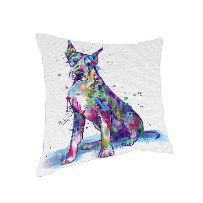 Watercolor Great Dane Dog Pillow PIL83252