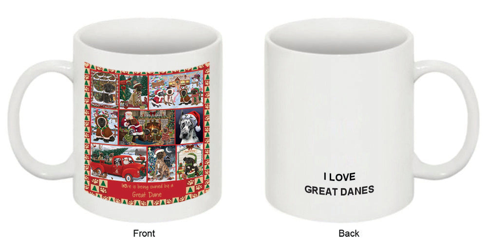 Love is Being Owned Christmas Great Dane Dogs Coffee Mug MUG52626