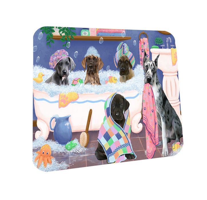 Rub A Dub Dogs In A Tub Great Danes Dog Coasters Set of 4 CST56750