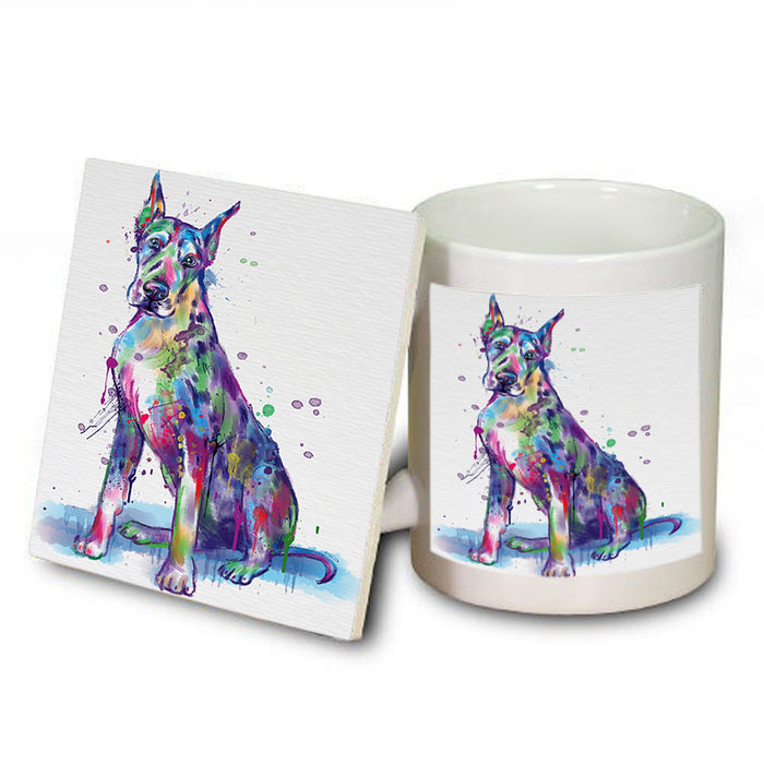 Watercolor Great Dane Dog Mug and Coaster Set MUC57080