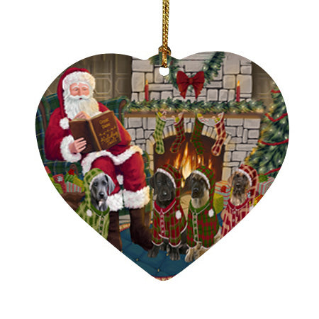 Christmas Cozy Holiday Tails Great Danes Dog Heart Christmas Ornament HPOR55484