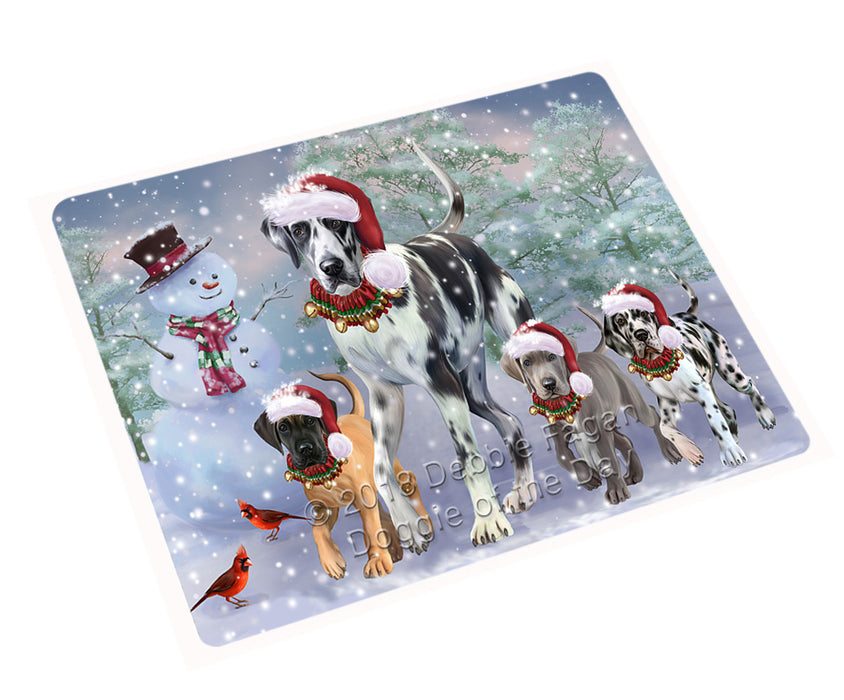 Christmas Running Family Great Danes Dog Magnet MAG75768 (Small 5.5" x 4.25")