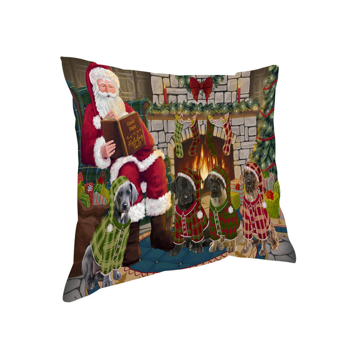 Christmas Cozy Holiday Tails Great Danes Dog Pillow PIL69440