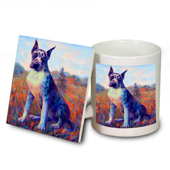 Mystic Blaze Great Dane Dog Mug and Coaster Set MUC53574