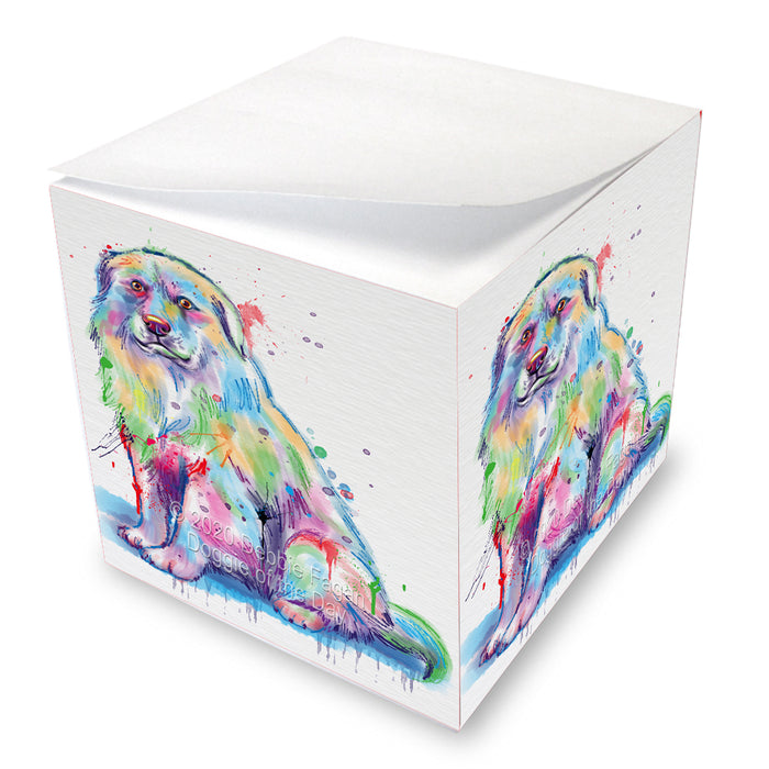 Watercolor Great Pyrenee Dog Note Cube NOC-DOTD-A56914