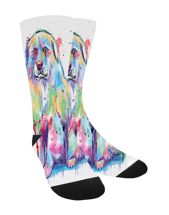 Watercolor Great Pyrenee Dog Women's Casual Socks