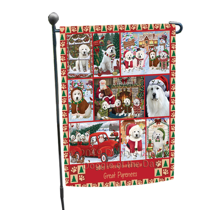 Love is Being Owned Christmas Great Pyrenee Dogs Garden Flag GFLG65900