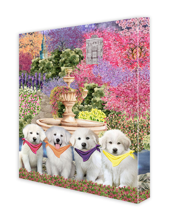 Great Pyrenees Wall Art Canvas, Explore a Variety of Designs, Personalized Digital Painting, Custom, Ready to Hang Room Decor, Gift for Dog and Pet Lovers