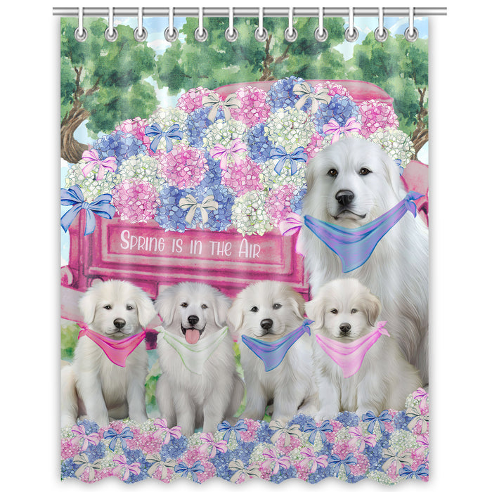 Great Pyrenee Shower Curtain, Explore a Variety of Personalized Designs, Custom, Waterproof Bathtub Curtains with Hooks for Bathroom, Dog Gift for Pet Lovers