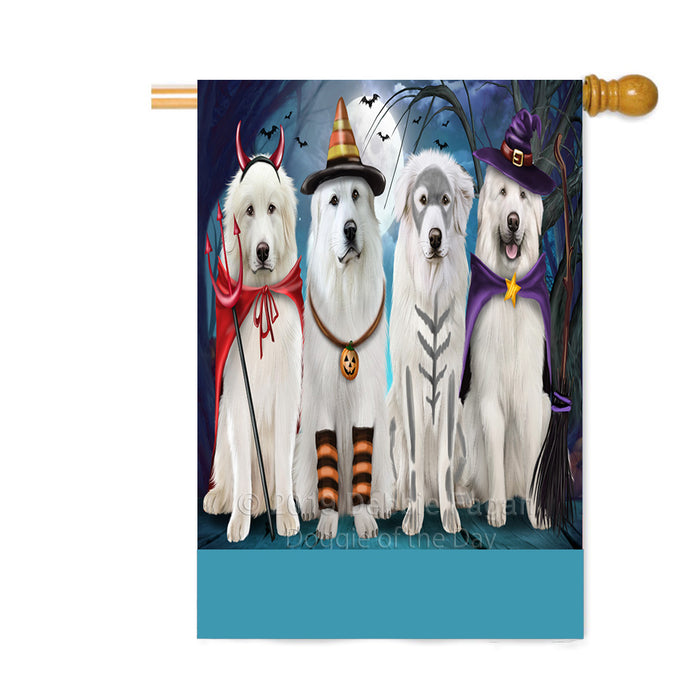 Personalized Happy Halloween Trick or Treat Great Pyrenees Dogs Custom House Flag FLG64048