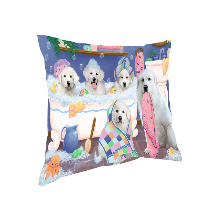 Rub A Dub Dogs In A Tub Great Pyrenees Dog Pillow PIL81464