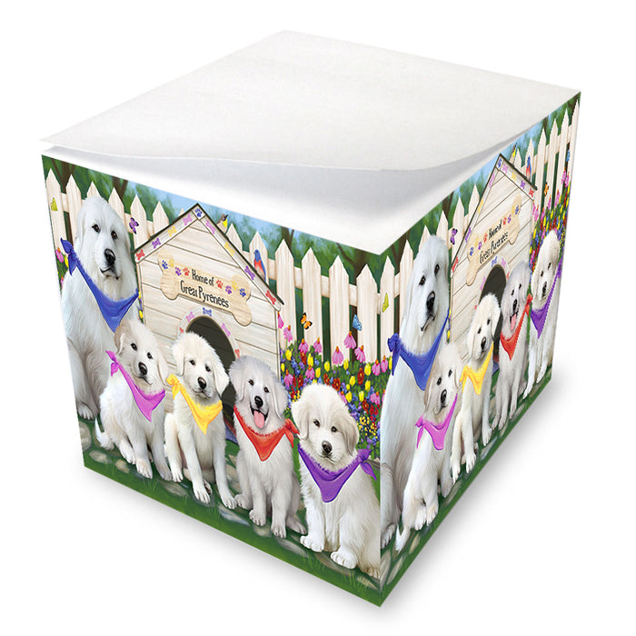 Spring Dog House Great Pyrenees Dog Note Cube NOC52155