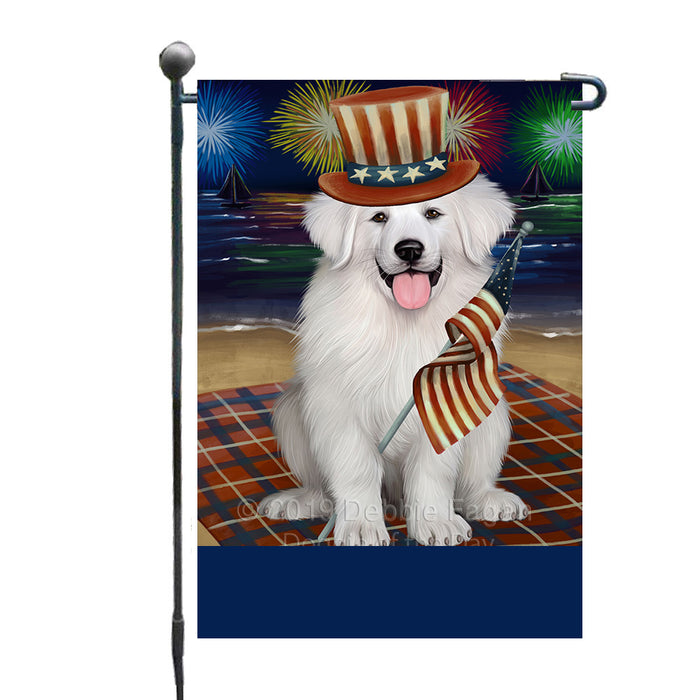 Personalized 4th of July Firework Great Pyrenee Dog Custom Garden Flags GFLG-DOTD-A57936