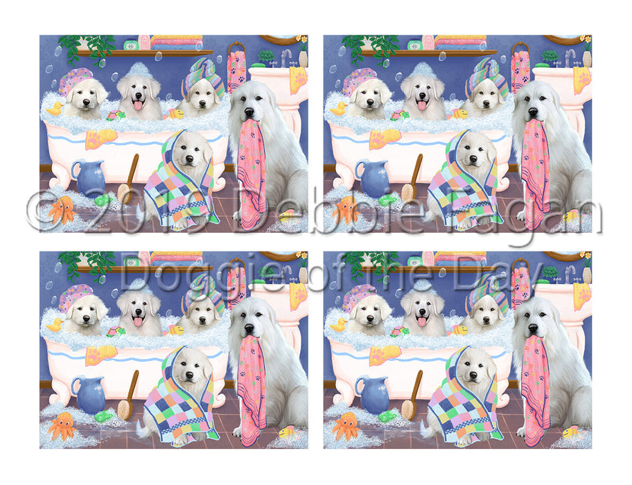 Rub A Dub Dogs In A Tub Great Pyrenees Dogs Placemat