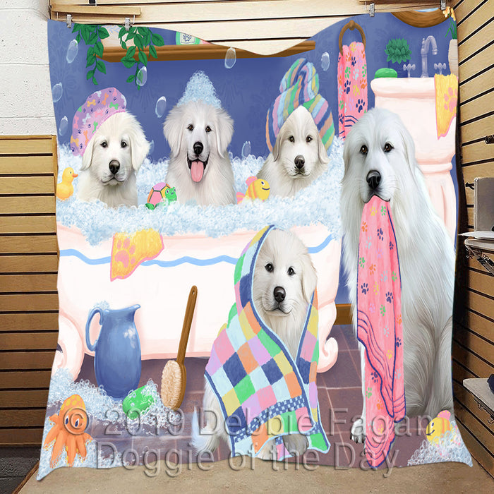 Rub A Dub Dogs In A Tub Great Pyrenees Dogs Quilt