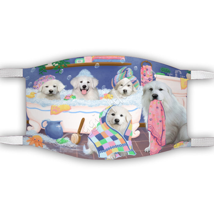 Rub A Dub Dogs In A Tub  Great Pyrenees Dogs Face Mask FM49510