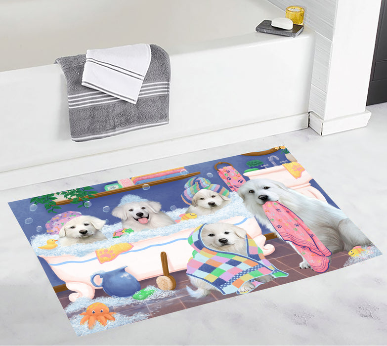 Rub A Dub Dogs In A Tub Great Pyrenees Dogs Bath Mat