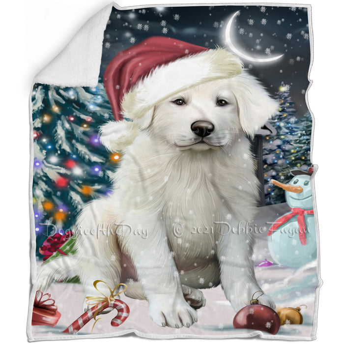 Have a Holly Jolly Christmas Great Pyrenee Dog Blanket BLNKT143579