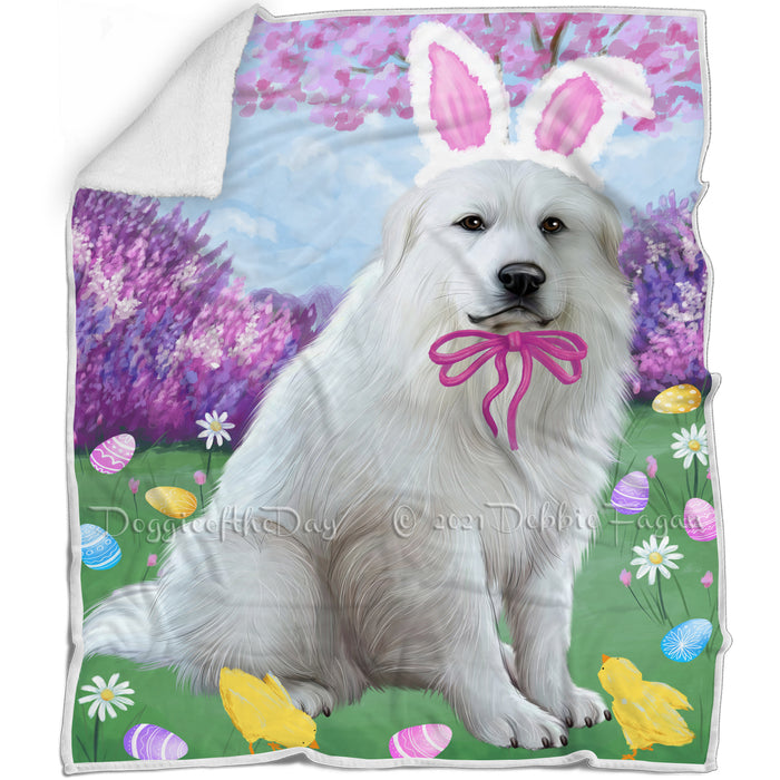 Easter Holiday Great Pyrenee Dog Blanket BLNKT131817