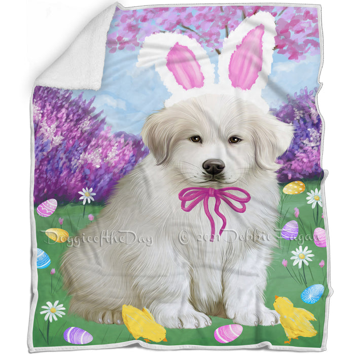 Easter Holiday Great Pyrenee Dog Blanket BLNKT131835