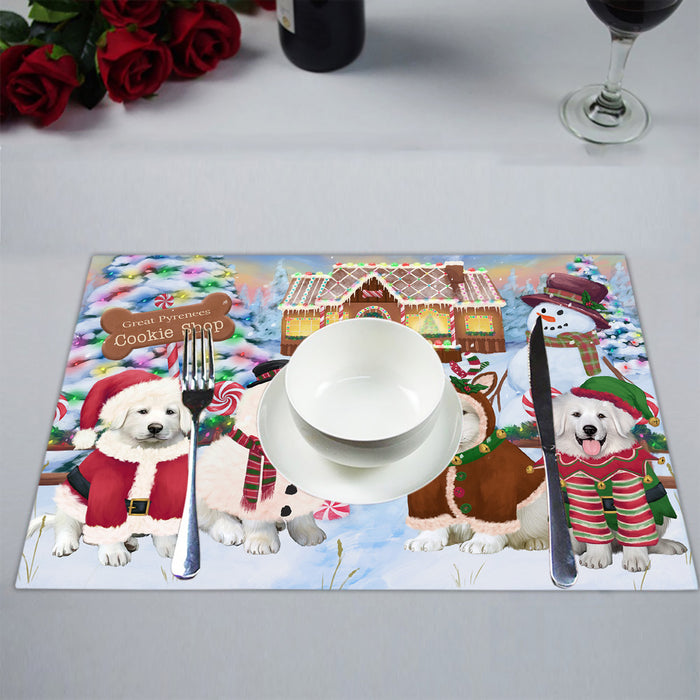 Holiday Gingerbread Cookie Great Pyrenees Dogs Placemat