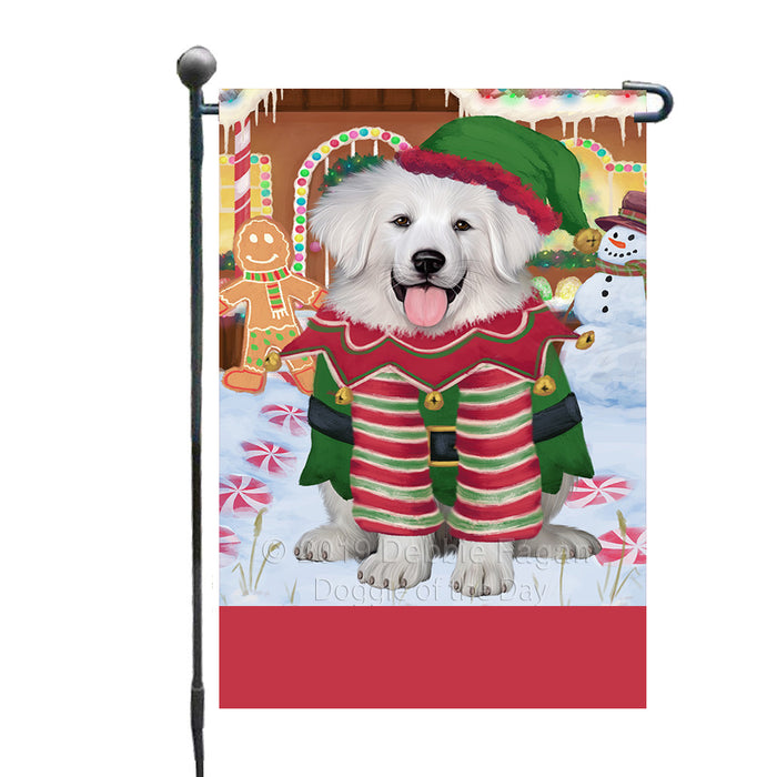 Personalized Gingerbread Candyfest Great Pyrenees Dog Custom Garden Flag GFLG64058