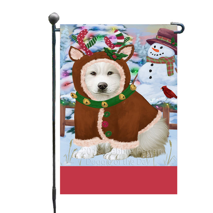 Personalized Gingerbread Candyfest Great Pyrenees Dog Custom Garden Flag GFLG64059