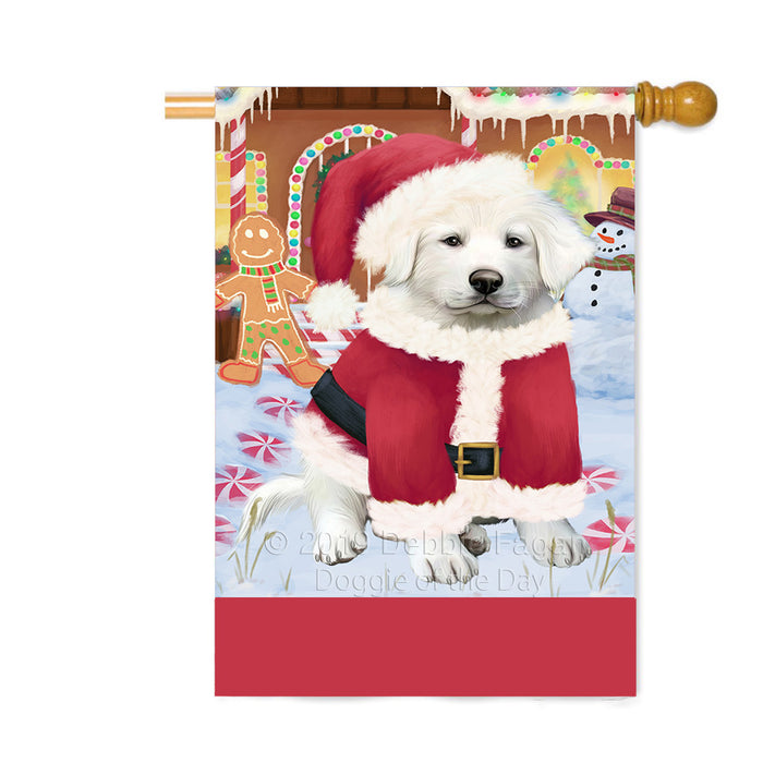Personalized Gingerbread Candyfest Great Pyrenees Dog Custom House Flag FLG63843