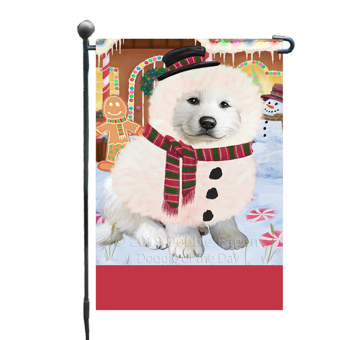 Personalized Gingerbread Candyfest Great Pyrenees Dog Custom Garden Flag GFLG64061