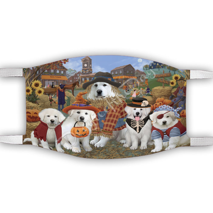 Halloween 'Round Town Great Pyrenees Dogs Face Mask FM49960