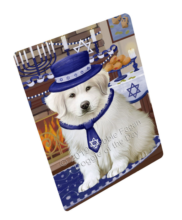 Happy Hanukkah Family and Happy Hanukkah Both Great Pyrenees Dog Magnet MAG77500 (Small 5.5" x 4.25")
