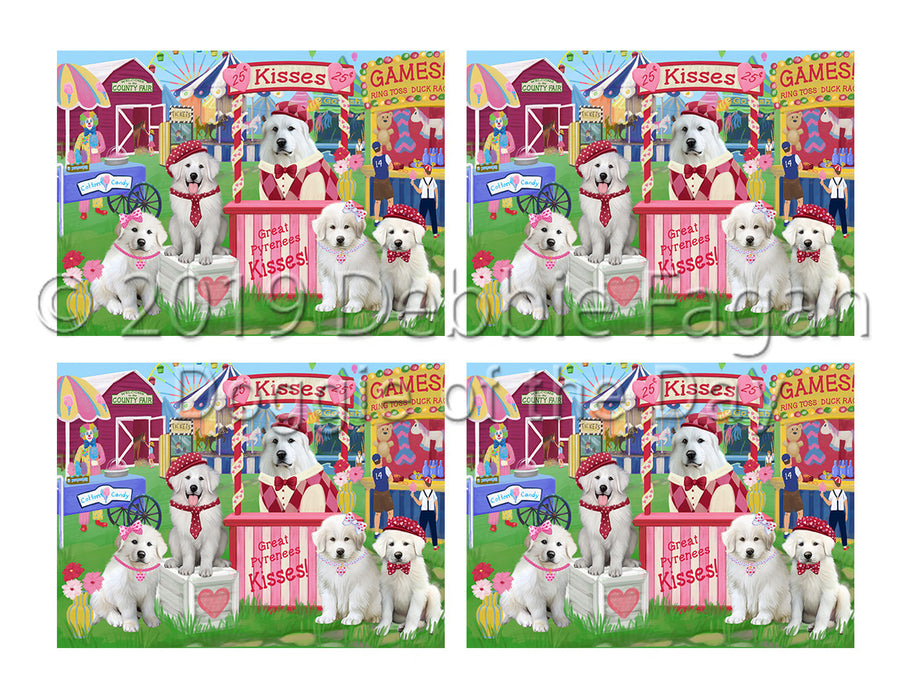 Carnival Kissing Booth Great Pyrenees Dogs Placemat
