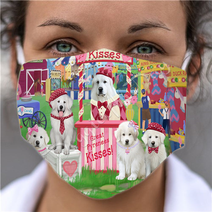Carnival Kissing Booth Great Pyrenee Dogs Face Mask FM48051