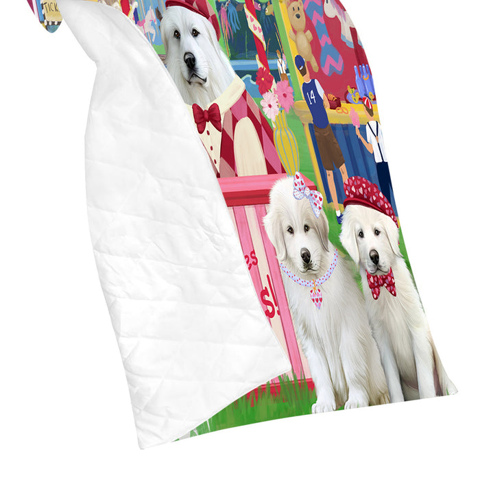 Carnival Kissing Booth Great Pyrenees Dogs Quilt