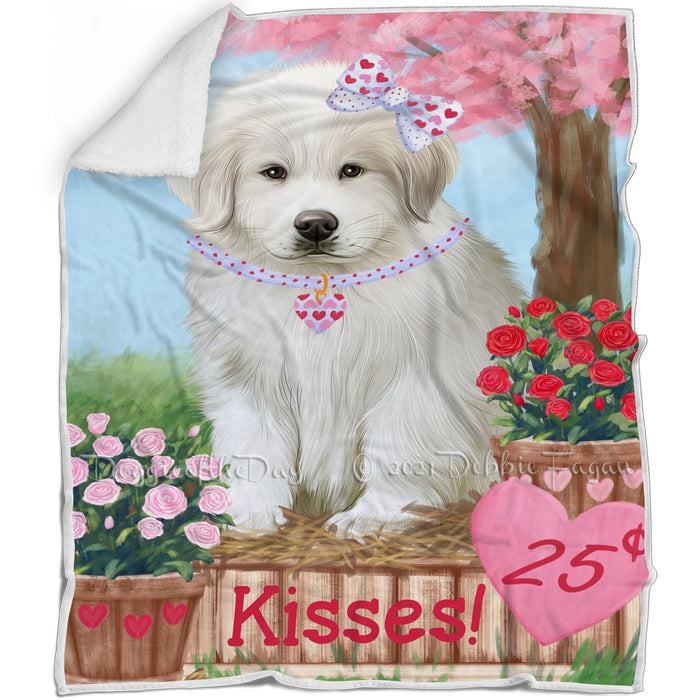 Rosie 25 Cent Kisses Great Pyrenee Dog Blanket BLNKT122340