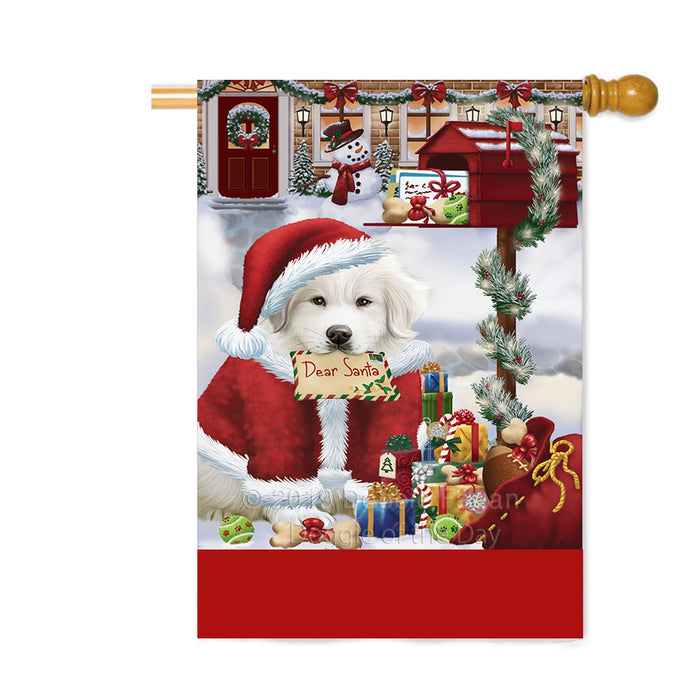 Personalized Happy Holidays Mailbox Great Pyrenees Dog Christmas Custom House Flag FLG-DOTD-A59995