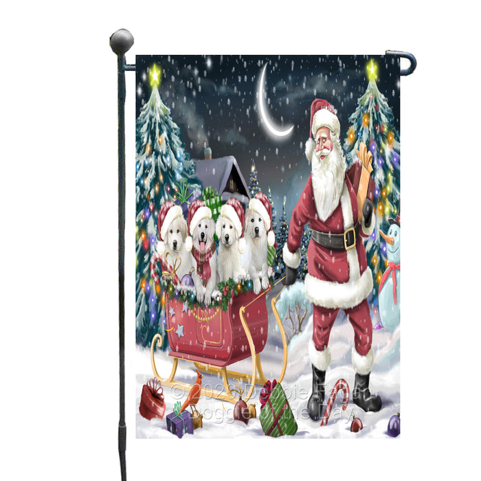 Christmas Santa Sled Great Pyrenees Dogs Garden Flags Outdoor Decor for Homes and Gardens Double Sided Garden Yard Spring Decorative Vertical Home Flags Garden Porch Lawn Flag for Decorations