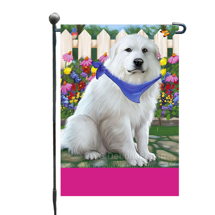 Personalized Spring Floral Great Pyrenee Dog Custom Garden Flags GFLG-DOTD-A62877