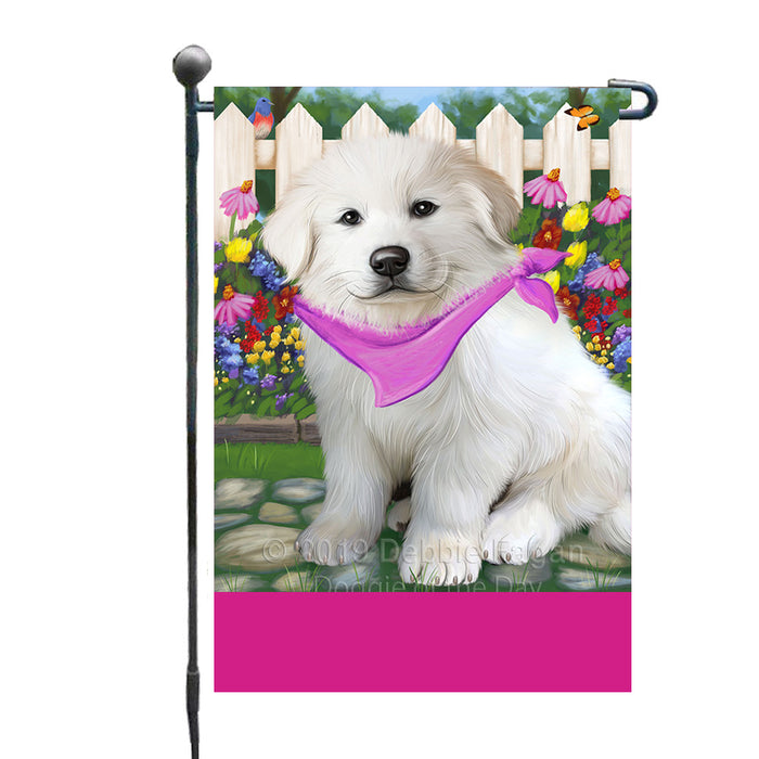 Personalized Spring Floral Great Pyrenee Dog Custom Garden Flags GFLG-DOTD-A62879