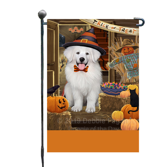Personalized Enter at Own Risk Trick or Treat Halloween Great Pyrenees Dog Custom Garden Flags GFLG-DOTD-A59604