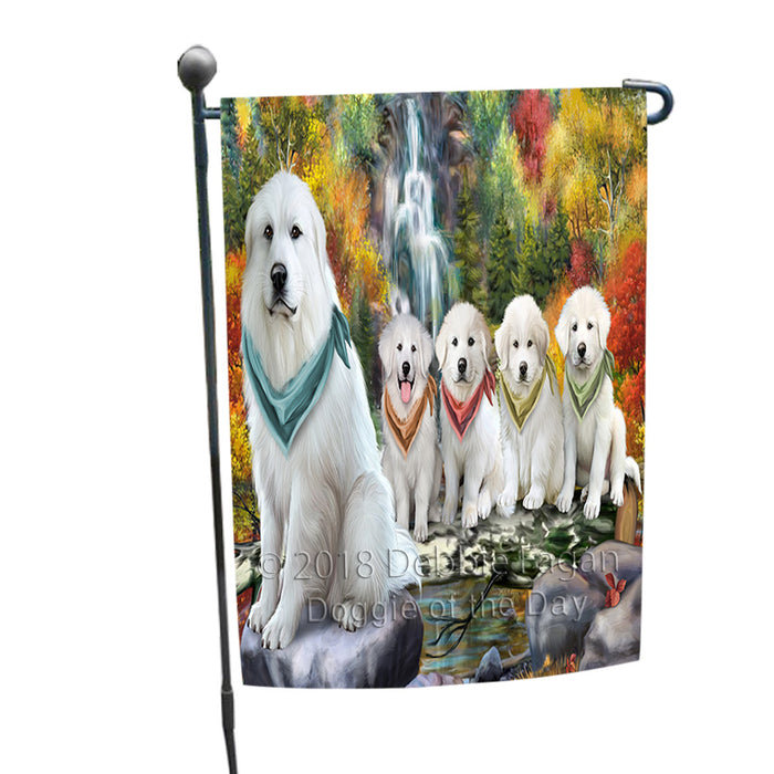 Scenic Waterfall Great Pyreneess Dog Garden Flag GFLG50052