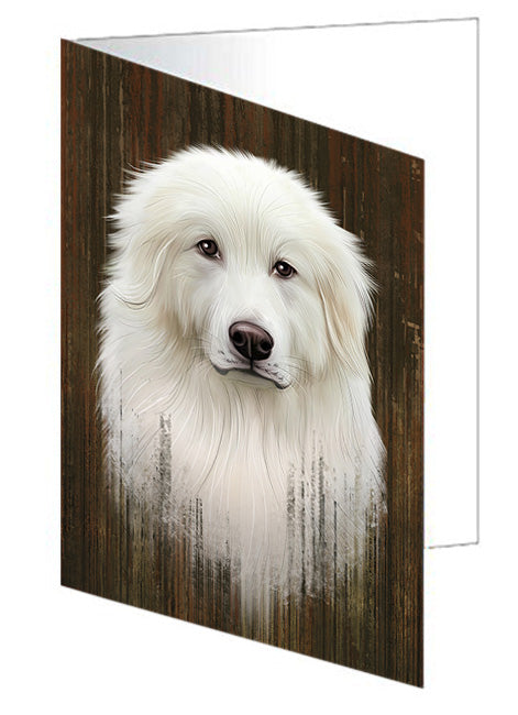 Rustic Great Pyrenee Dog Handmade Artwork Assorted Pets Greeting Cards and Note Cards with Envelopes for All Occasions and Holiday Seasons GCD55760