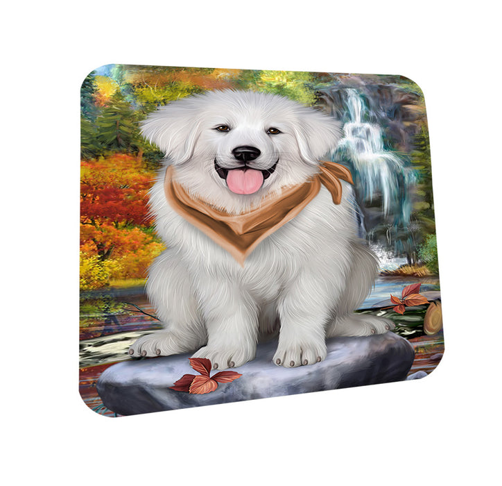 Scenic Waterfall Great Pyrenees Dog Coasters Set of 4 CST50131