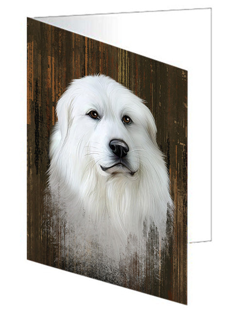 Rustic Great Pyrenee Dog Handmade Artwork Assorted Pets Greeting Cards and Note Cards with Envelopes for All Occasions and Holiday Seasons GCD55763