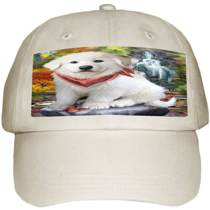 Scenic Waterfall Great Pyrenees Dog Ball Hat Cap HAT54252