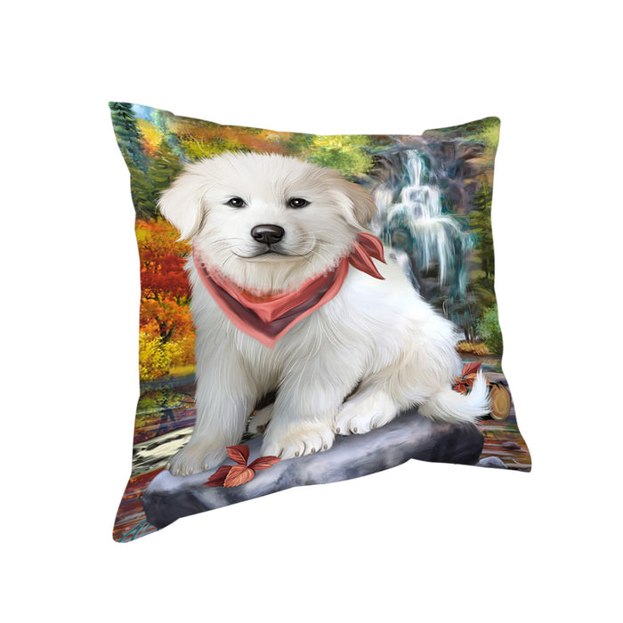 Scenic Waterfall Great Pyrenees Dog Pillow PIL56756