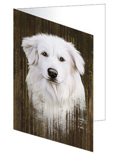 Rustic Great Pyrenee Dog Handmade Artwork Assorted Pets Greeting Cards and Note Cards with Envelopes for All Occasions and Holiday Seasons GCD55766