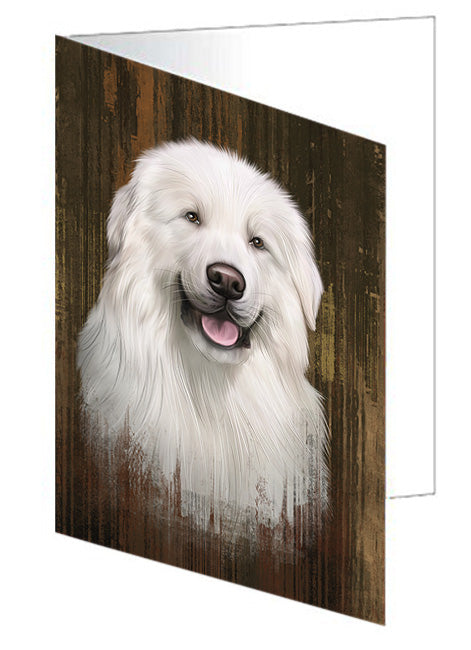 Rustic Great Pyrenee Dog Handmade Artwork Assorted Pets Greeting Cards and Note Cards with Envelopes for All Occasions and Holiday Seasons GCD55769